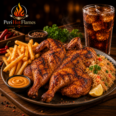 Full Peri Grilled Chicken with Fries or Rice & Refreshing Drink