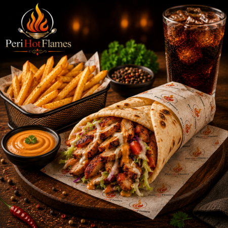 Turkish Shawarma with Fresh Naan or Crispy Fries