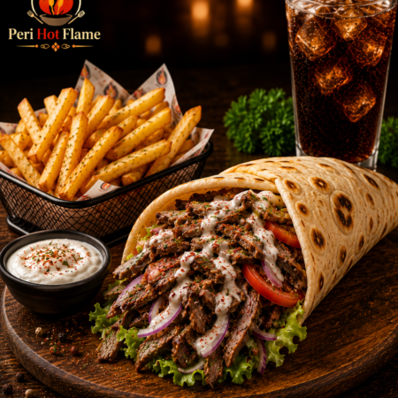 Lamb Donner with Fresh Naan or Crispy Fries